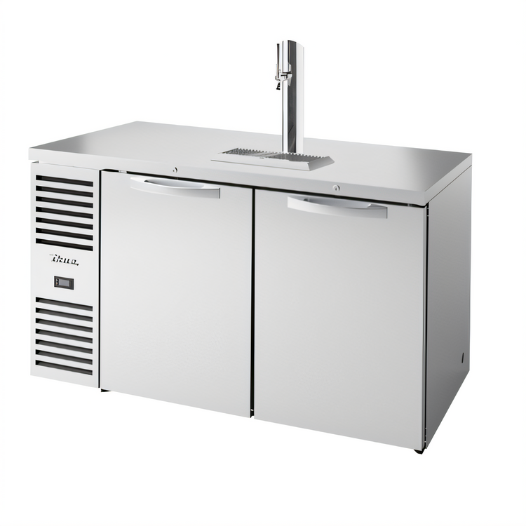 Product image #1 for 60-Inch Two-Section Refrigerated Draft Bar Cooler with Single-Faucet Beer Column