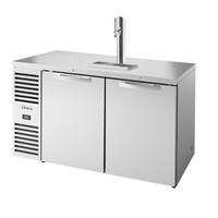 60-Inch Two-Section Refrigerated Draft Bar Cooler with Single-Faucet Beer Column