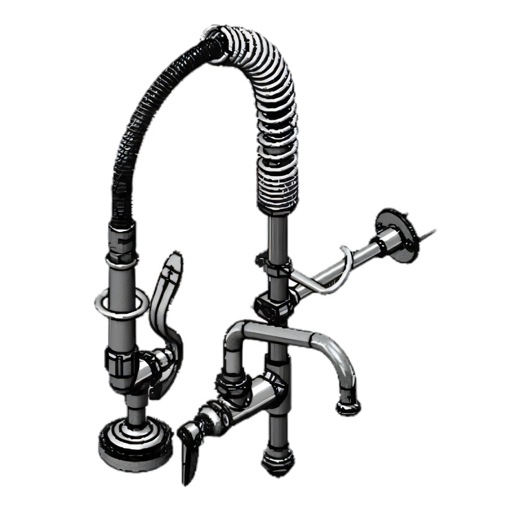 Product image #1 for T&S Brass Mini Pre-Rinse Unit Retrofit Kit with Low-Flow Spray Valve and 6 Inch Swing Nozzle