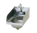 Thumbnail image #1 for Eagle Group Wall-Mounted Hand Sink with Side Splashes, Faucet and Basket Drain