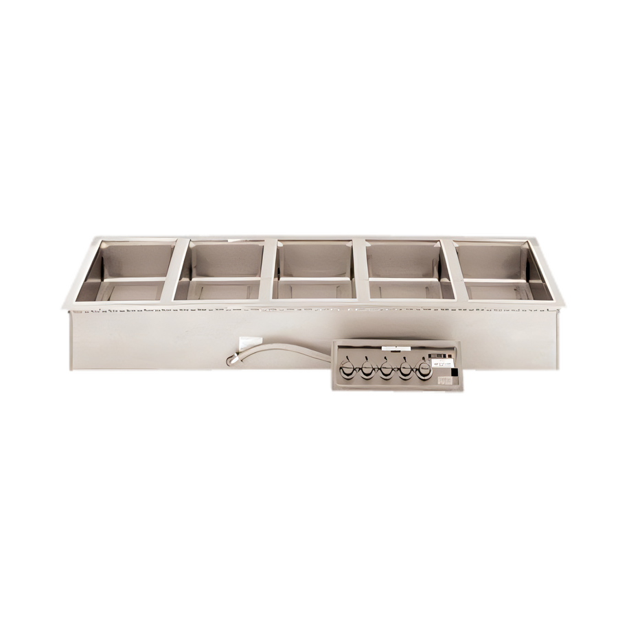 Product image #1 for Wells MOD-500DM 5-Well Top-Mount Built-In Electric Food Warmer with Manifold Drains