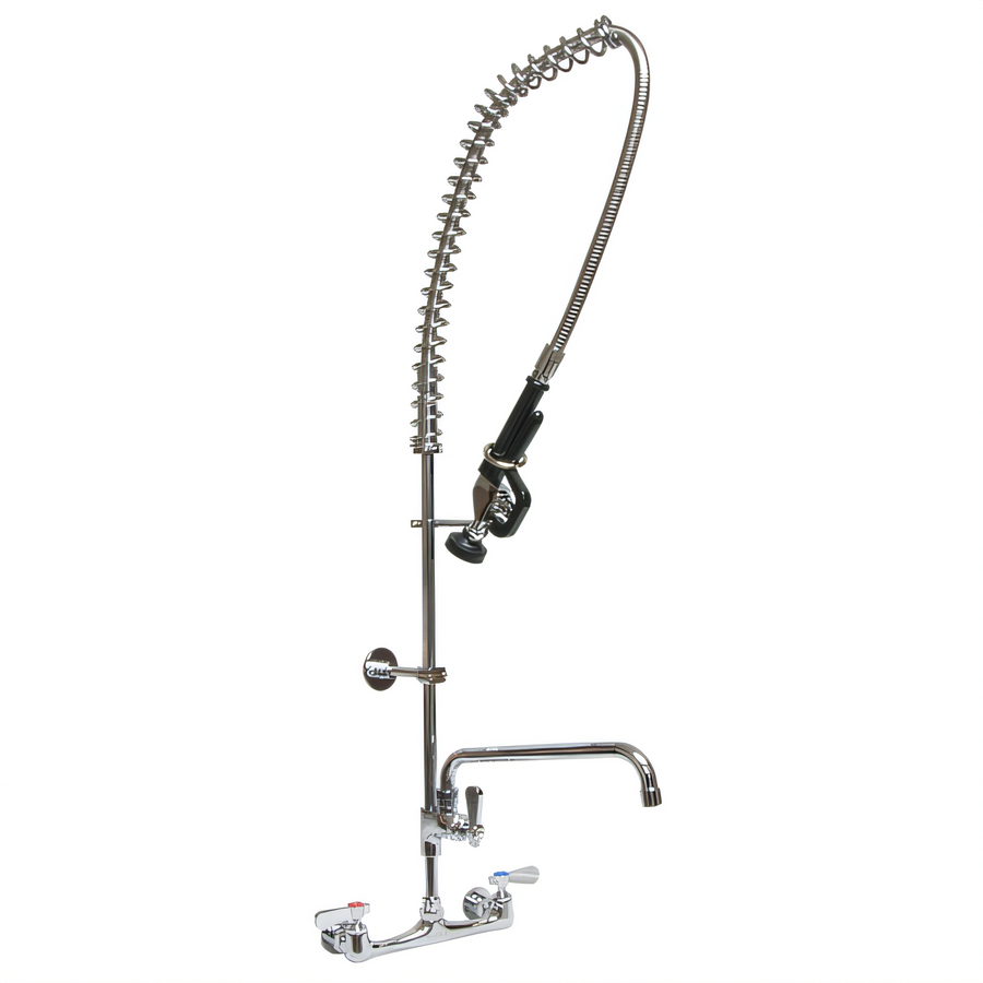 Product image #1 for WorkForce Pre-Rinse Assembly with Add-On Faucet, Splash-Mounted, 8" Centers, 6" Swing Spout