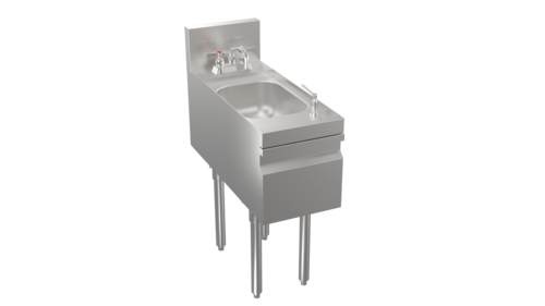 Product image #1 for Krowne Stadium Series Freestanding Underbar Hand Sink Unit with Faucet, Soap Dispenser, and Towel Dispenser