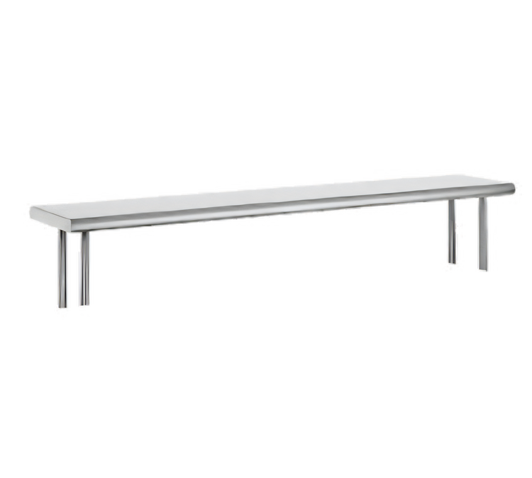 Product image #1 for Advance Tabco Table-Mounted Single Deck Work Table Overshelf, 108 Inch W x 15 Inch D, 430 Stainless Steel