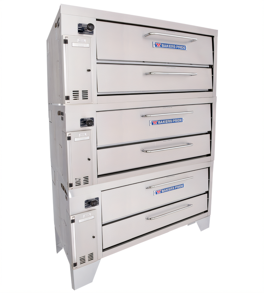 Product image #1 for Bakers Pride Super Deck Series Shallow-Depth Gas Pizza Deck Oven with 3 Chambers and 45 x 24-1/2 Inch Bake Deck