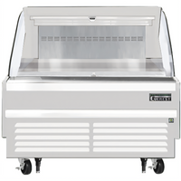 Everest Refrigeration 48-Inch Horizontal Open Display Merchandiser, 7.3 Cu. Ft., Self-Contained Bottom-Mount Refrigeration