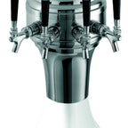 Thumbnail image #1 for Perlick Corporation 4056WH3BPC Roma Countertop Glycol-Cooled 3-Faucet Draft Beer Tower, Polished Chrome with White Ceramic Skirt