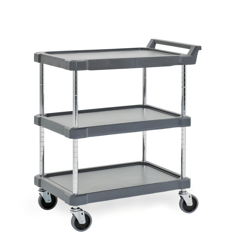 Product image #1 for Olympic 3-Shelf Utility Cart with Ship's Edge Polyethylene Shelves, 16 x 27 Inches