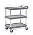 Thumbnail image #1 for Olympic 3-Shelf Utility Cart with Ship's Edge Polyethylene Shelves, 16 x 27 Inches