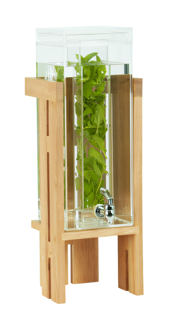 Product image #1 for Sydney Single Acrylic 3-Gallon Infusion Beverage Dispenser, Oak