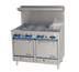 Thumbnail image #1 for Comstock-Castle 48-Inch Commercial Gas Range with 6 Open Burners, 12-Inch Griddle and 2 Space-Saver Ovens
