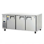 Thumbnail image #1 for Everest Refrigeration ETF3 3-Section Undercounter/Worktop Freezer, 22.0 Cu. Ft., Stainless Steel Worktop, 3 Solid Doors
