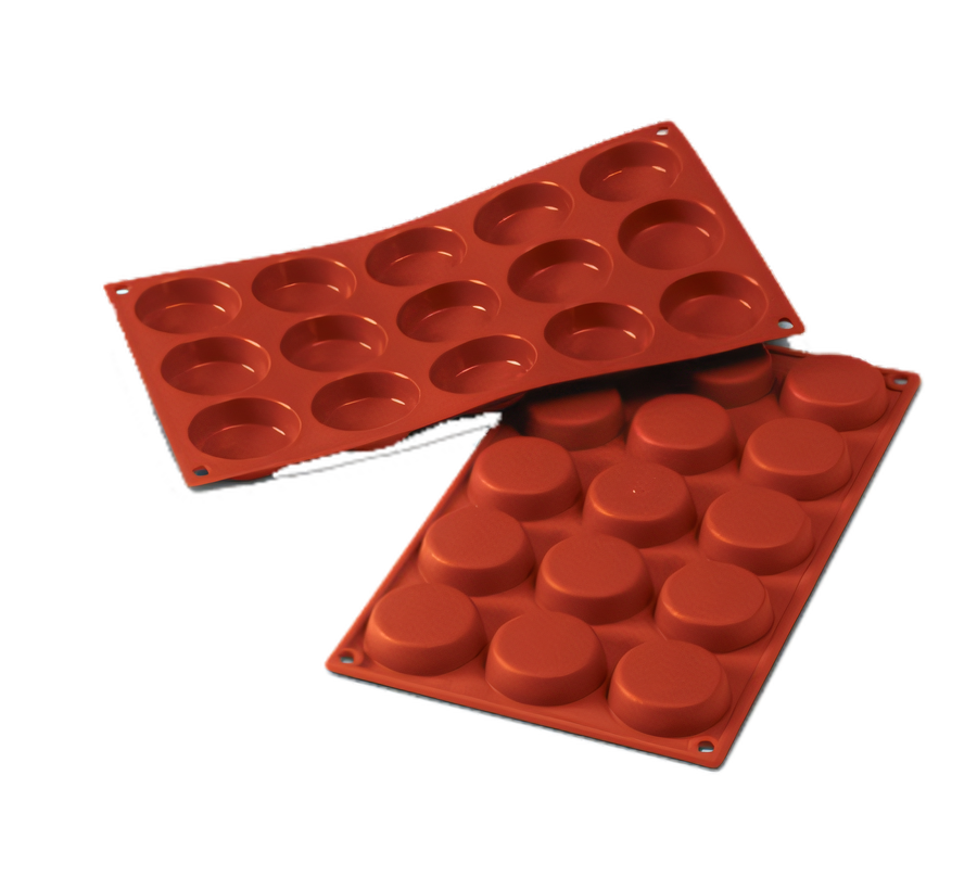 Product image #1 for Silikomart Siloconflex Red 15-Cavity Silicone Flan Mold