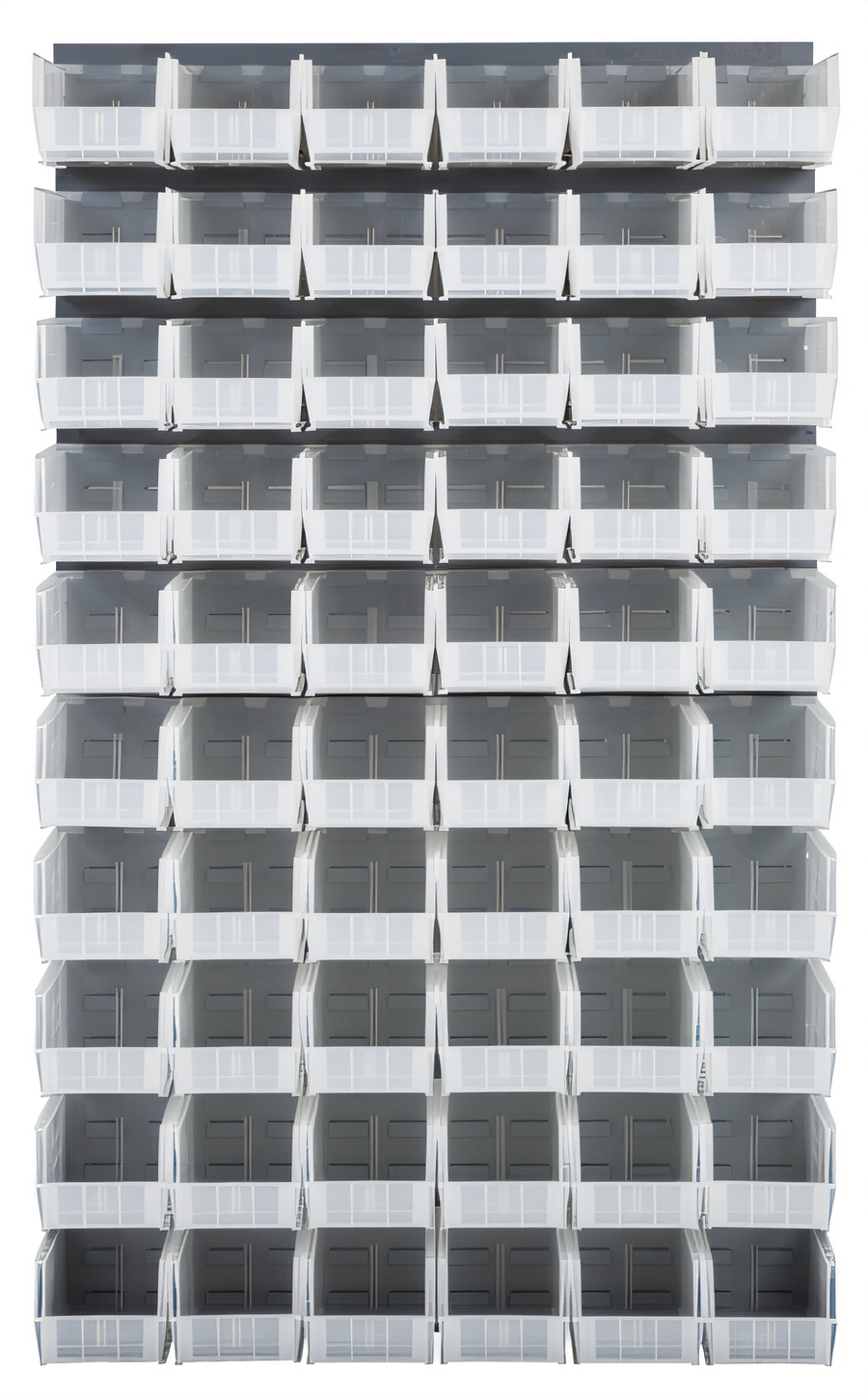 Product image #1 for Wall-Mounted Louvered Panel Starter Unit with 60 Clear Bins, 36 x 11 x 61 Inches