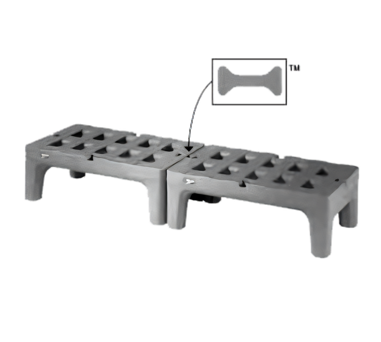 Product image #1 for Metro Bow-Tie Slotted Polymer Dunnage Rack, 22 x 48 x 12 Inches, 3000 lb Capacity