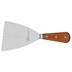 Thumbnail image #1 for Stainless Steel Baking Pan Scraper with Wood Handle, 4 x 5 Inch