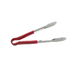 Thumbnail image #1 for 12-Inch One-Piece Scalloped Edge Utility Tongs with Red Poly-Coated Handle