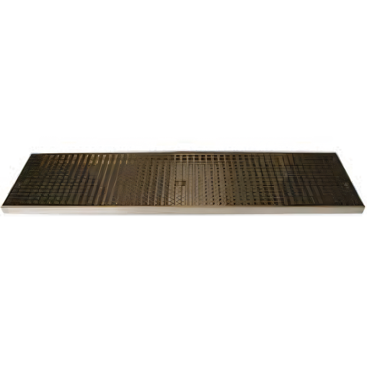 Product image #1 for Micro Matic 33 Inch x 8 Inch Surface Mount Drip Tray Trough, Stainless Steel with PVD Brass Screen
