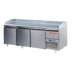 Thumbnail image #1 for Marra Forni 87.75-Inch Three-Section Refrigerated Pizza Prep Table with Granite Work Surface