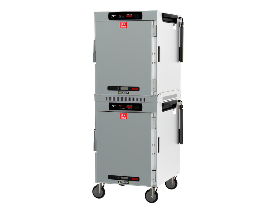 Product image #1 for Metro HotBlox™ Wide 16-Pan Dual-Cavity Pass-Thru Insulated Holding Cabinet with Digital Touchscreen, Solid Front / Clear Rear Doors