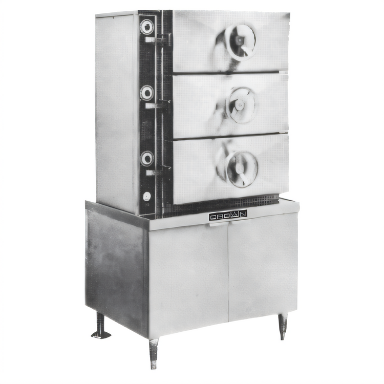 Product image #1 for Crown DC-2 Two Compartment Direct Steam Pressure Steamer with Cabinet Base