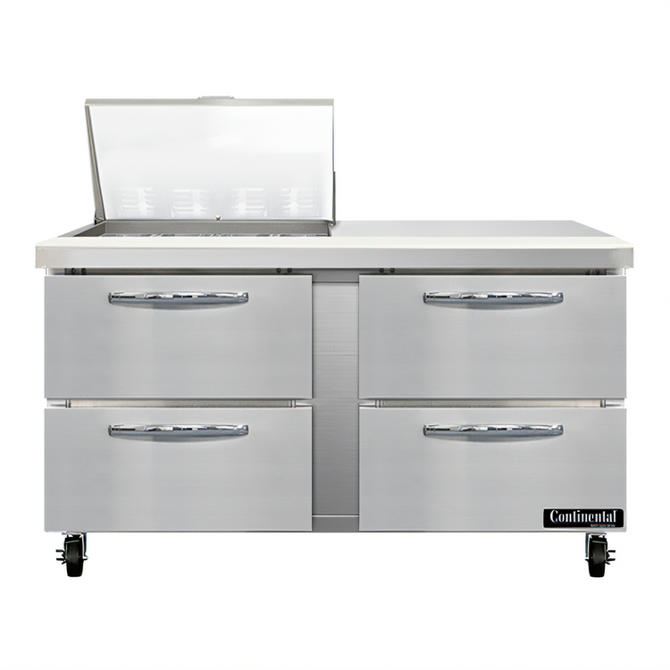 Product image #1 for Mighty Top 60" Two-Section Refrigerated Sandwich Prep Table with Drawers
