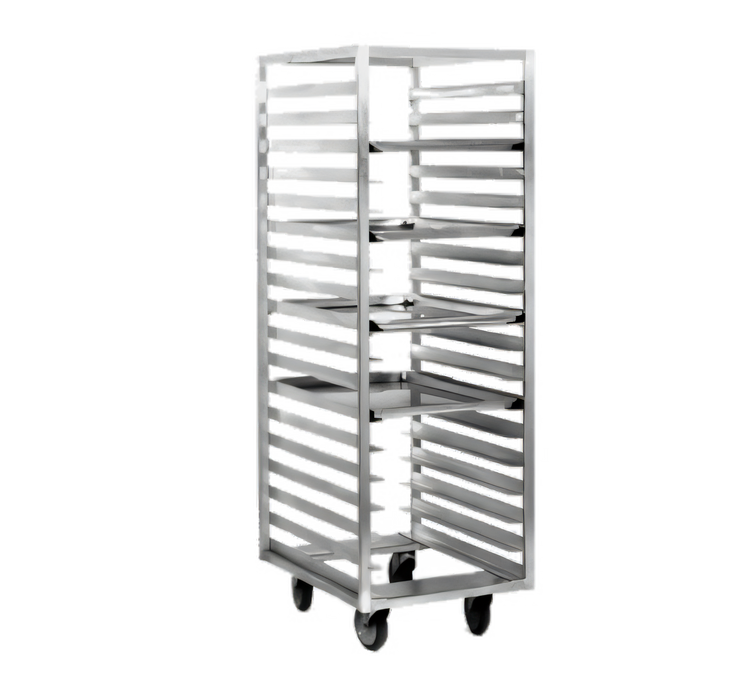 Product image #1 for Panco Open Frame End-Load Roll-In Refrigerator Rack, Universal Slides, 2-1/2-Inch Centers, 5-Inch Casters