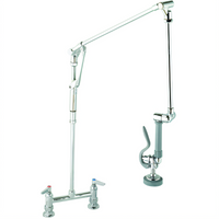 T&S Brass B-0124 8-Inch Centers Deck Mount Pre-Rinse Unit with Retractable Arm