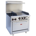 Thumbnail image #1 for Omcan 36-Inch Natural Gas Commercial Restaurant Range with 2 Burners, 24-Inch Right Griddle and Standard Oven