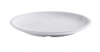 American Metalcraft Mix & Matte 6-Inch Round Coupe Melamine Plate with Matte Marble Finish