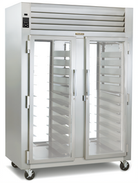 Traulsen Spec-Line R Series Pass-Thru Heated Holding Cabinet, 2-Section, Standard Depth, Full-Height Glass Doors