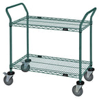 Thumbnail image #1 for Quantum WRC-2460P-2 2-Shelf Wire Utility Bus Cart, 1200 lb. Capacity, 60 x 24 x 37-1/2 in., U-Handles