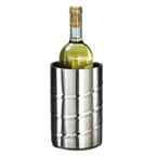 Thumbnail image #1 for American Metalcraft SWSC Swirl-Embossed Double-Wall Insulated 1-Bottle Wine Chiller Case of 12