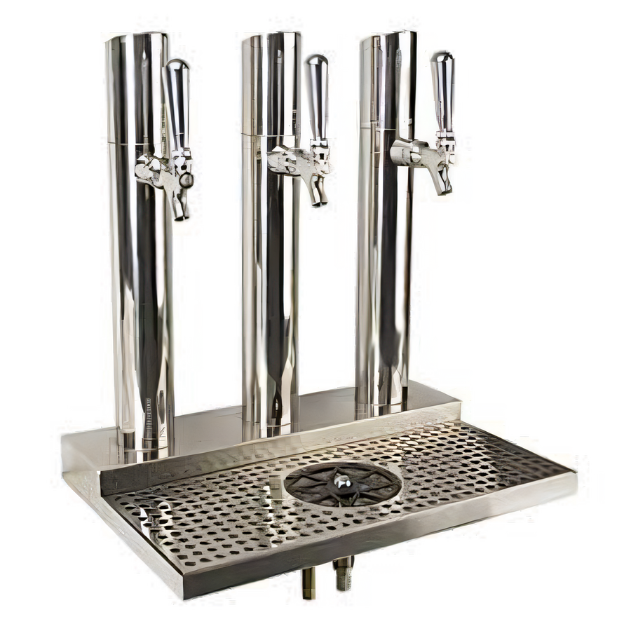 Product image #1 for Skyline 3-Column Glycol-Cooled Countertop Draft Beer Station with Integrated Drip Pan and Glass Rinser