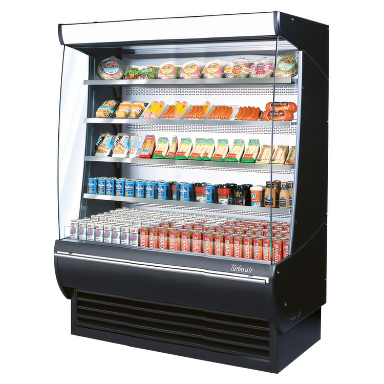 Product image #1 for Turbo Air Extra Deep Vertical Open Display Merchandiser, 29.4 Cu. Ft., 4 Shelves, 59-5/8"W x 33-1/4"D x 78-3/8"H