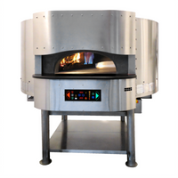 Morello Forni Rotary Hybrid Wood/Gas Fired Pizza Oven, 59-Inch Inside Cooking Diameter