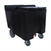 Thumbnail image #1 for CAC China Black Mobile Insulated Ice Caddy with Sliding Cover, Faucet, and Water Tank, 126 lb. Capacity