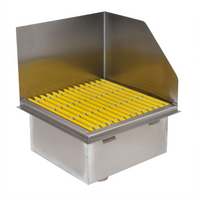 Eagle Group Heavy-Gauge 304 Stainless Steel Flush Floor-Mounted Mop Sink with Fiberglass Grating