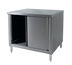 Thumbnail image #1 for 72-Inch x 24-Inch Stainless Steel Enclosed Work Table with Sliding Doors and Shelf
