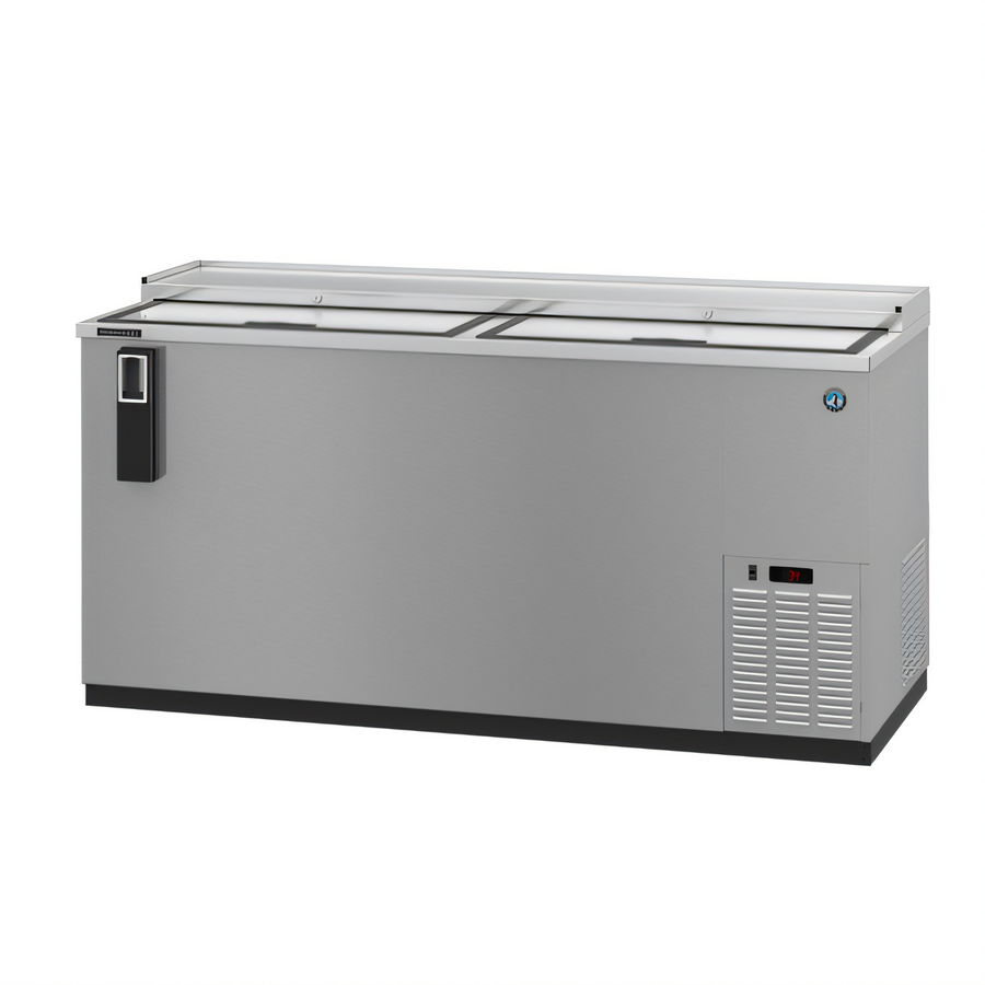 Product image #1 for Hoshizaki CC65-S Two-Section Reach-In Refrigerated Bottle Cooler with Locking Top-Sliding Lids