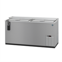 Hoshizaki CC65-S Two-Section Reach-In Refrigerated Bottle Cooler with Locking Top-Sliding Lids