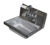 Thumbnail image #1 for Serv-Ware Wall-Mounted Stainless Steel Hand Sink with Faucet and Backsplash