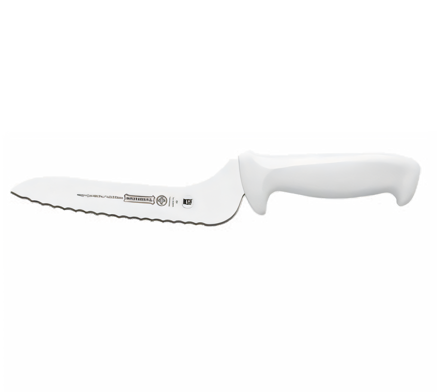 Product image #1 for Mundial 7-Inch Offset Sandwich Knife with Serrated High Carbon Stainless Steel Blade and White Polypropylene Handle