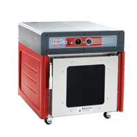 Metro C5 4 Series Mobile Undercounter Heated Holding Cabinet with Insulated Clear Door, 11 Sheet Pan Capacity