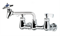 Krowne Royal Series Wall Mount Pot Filler Faucet with 6-Inch Swing Spout, Shut-Off Valve, and 8-Inch Centers