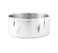 American Metalcraft 10-Inch Round Double Wall Stainless Steel Hammered Serving Bowl, 156 oz.