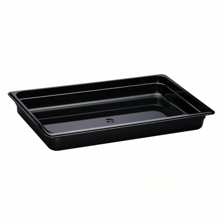 Product image #2 for Cambro H-Pan High Heat Full-Size 2-1/2-Inch Deep Black Plastic Food Pan