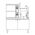 Thumbnail image #1 for Crown GCX-10-6 Two Compartment Gas Convection Steamer with 6 Gallon Kettle Combo