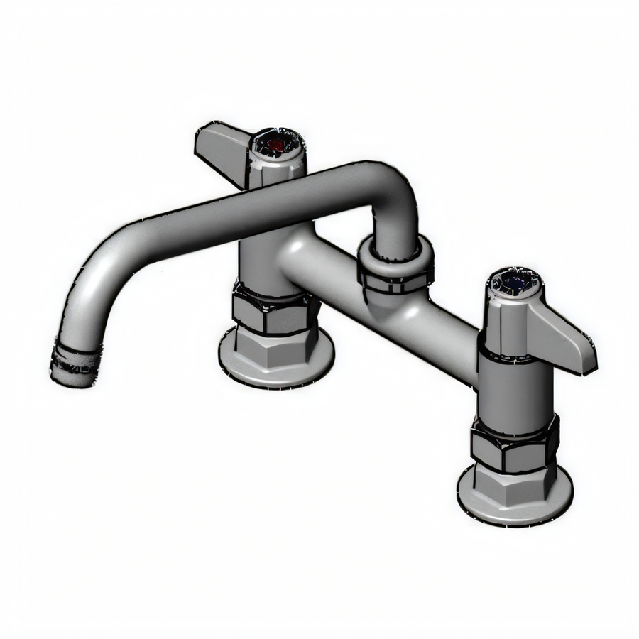 Product image #1 for equip 6" Deck Mount Double Pantry Mixing Faucet with 8" Swing Nozzle