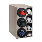 Thumbnail image #1 for Antunes Dial-A-Cup LS-30 Cabinet-Style Stainless Steel Cup Dispenser with Lid and Straw Holder, 8–64 oz.